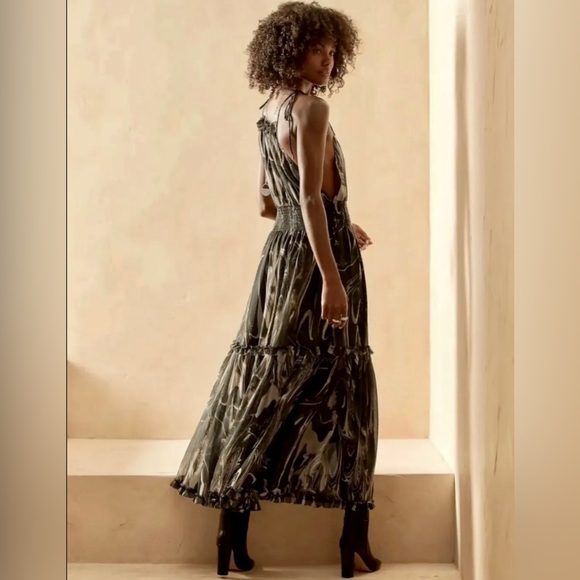 BANANA REPUBLIC Halter Maxi Dress Size XS - Picture 2 of 11